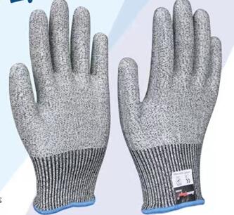 Class 5 Cut-Resistant ESD Glove Coating with White PU on Palm-US Standard