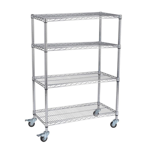 ESD Antistatic Chrome Plated Wire Rack Trolley