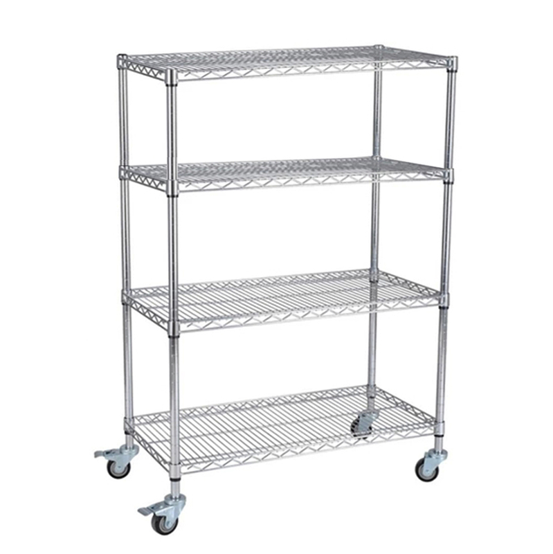 ESD Antistatic Chrome Plated Wire Rack Trolley