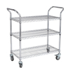 ESD SMT Reel Rack Holder Rolling Storage Cart Chrome Steel Wire Shelf With Wheels Workshop Transfer Trolley