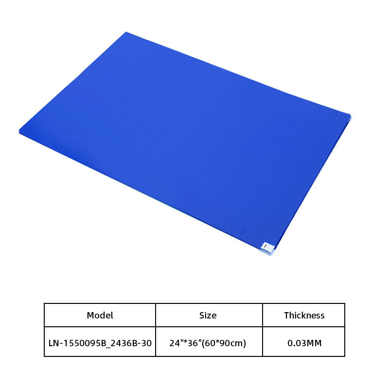 LN-1550095B_KJ2436B-30 Tearable Anti-static Sticky Mat Is Used for Blue ESD Sticky Mats in Electronic Workshops