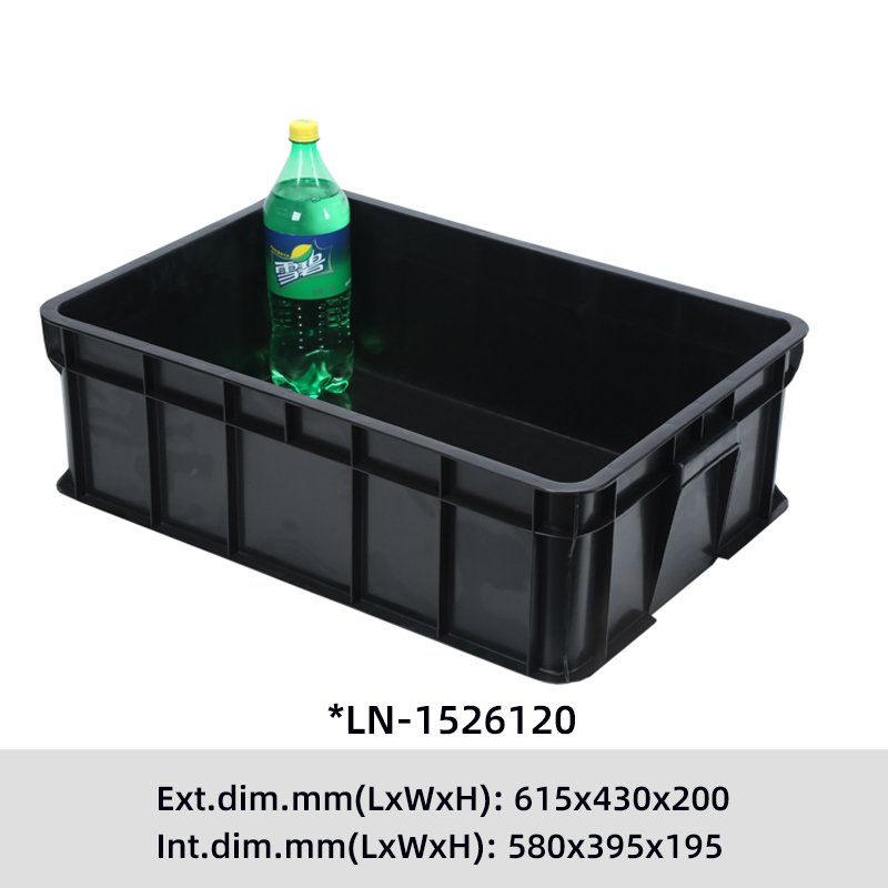 *LN-1526120 High Quality Manufacture Rectangle Plastic Crate Packaging Plastic Tote Box