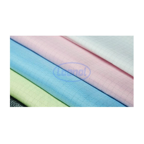 LN-10004 Cotton Imitation Quick-drying Grid ESD Anti static Fabric