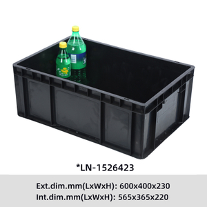 *LN-1526423 Plastic ESD Conductive Boxes Black Bins For Storage