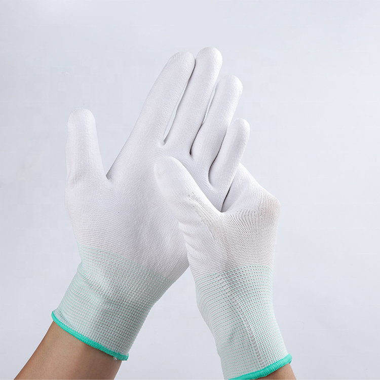 Carbon Fiber ESD Gloves Esd Gloves Antistatic PU Plam Coating Glove
