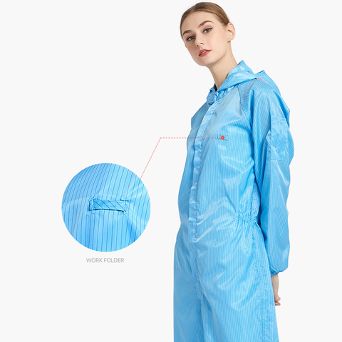 LN-1560105 Anti-static Overalls for Clean Rooms, ESD Laboratory Anti-static Coveralls