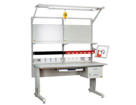 Electrical Adjustable Workbench And ESD Workbench Leenol OEM Metal ESD Anti-static Workbench 