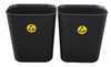 Black Without Cover ESD Square Waste Bin