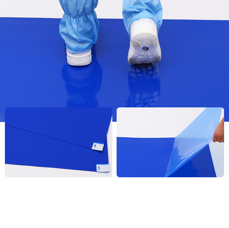 LN-1550095B_1845B-40 Wholesale Antibacterial Sticky Mat Clean Room Blue Non-slip Sticky Mat