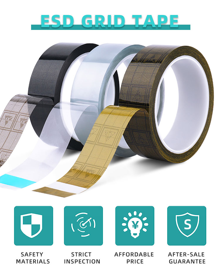 Warning Effect ESD Grid Tape For Wholesaleand 