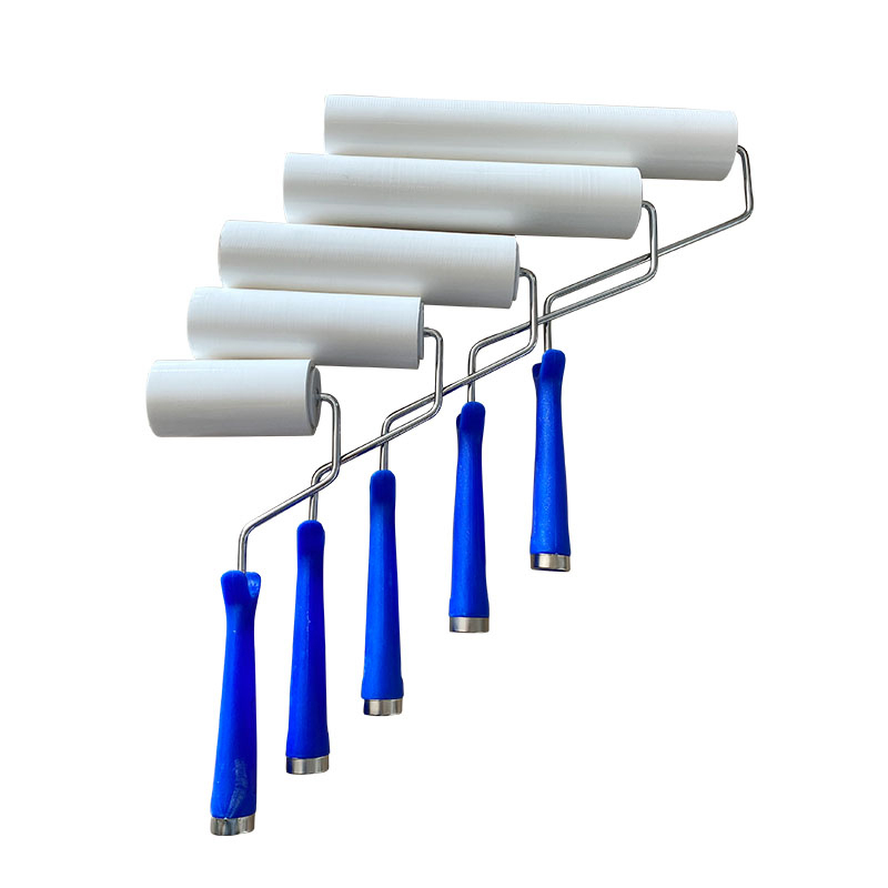 Leenol 8 Inch Dust Removal Disposable Peelable White PE Sticky Roller