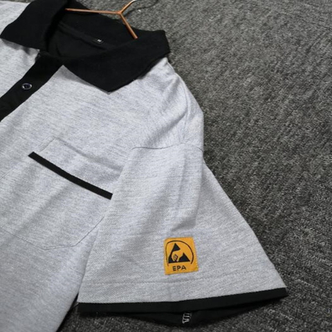 LN-1560108 Washable Anti-static ESD Polo T-shirt Unisex Anti-static Clothes