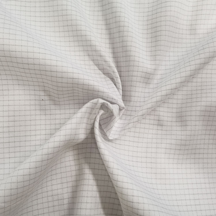 High Quality Anti-Static Static Dissipative Fabric ESD 5mm Grid TC Fabric For Cleanroom Use