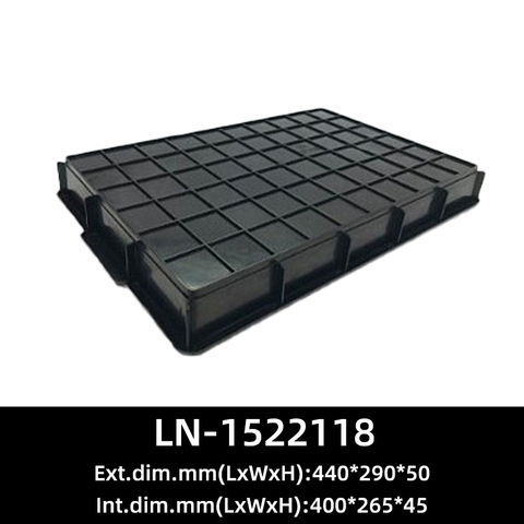 LN-1522118 Black Anti-static Plastic Electronics ESD Tray Component Storage ESD Tray