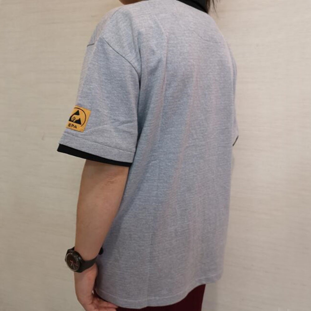 LN-1560108 Washable Anti-static ESD Polo T-shirt Unisex Anti-static Clothes