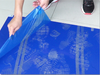 LN-0095-KJ36*45B_30um Cleanroom Blue Pe Disposable Sticky Floor Mat Antibacterial Door Entrance Adhesive Floor Mat Sticky Mat