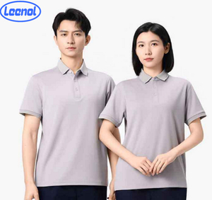 Antistatic Short Sleeve Polo Shirt with Conductive Grid – Gray/Blue/Red
