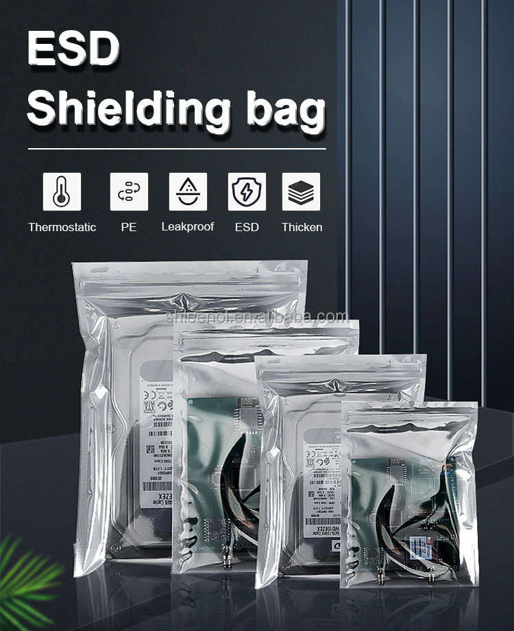 0.1mm thickened aluminum foil composite ESD shielding bag