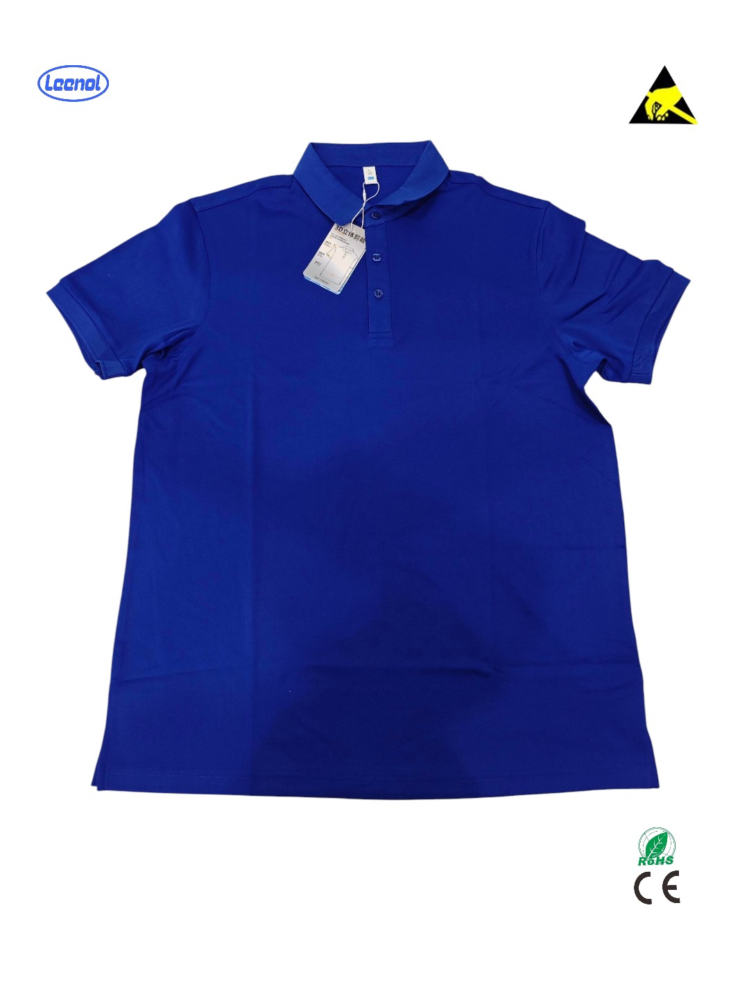 LEENOL ESD Short Sleeve Polo Shirt Anti-Static Polo Shirt Moisture-Wicking Workwear Industrial Work T Shirts