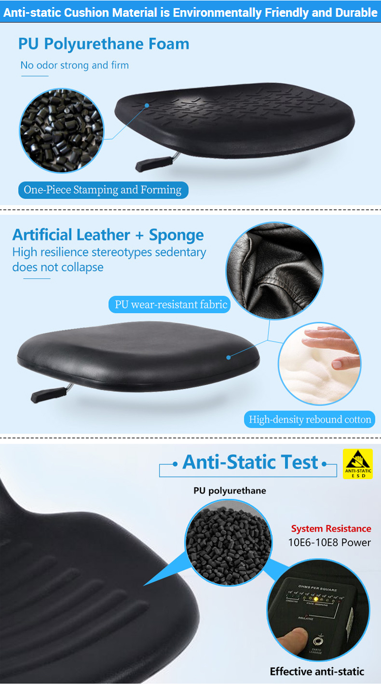 Anti-Static PU Foam Stool Features
