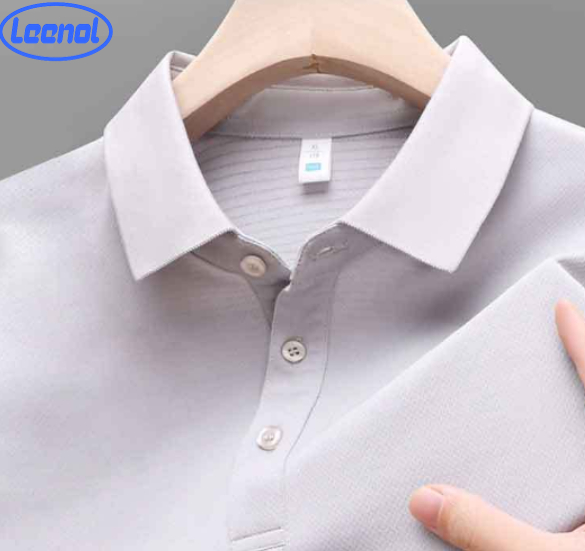 Antistatic Short Sleeve Polo Shirt with Conductive Grid – Gray/Blue/Red