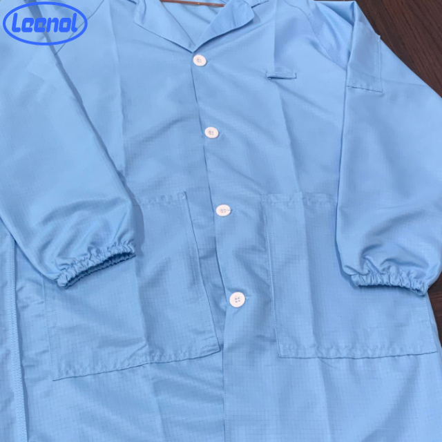 White 5mm Grid Moisture‑Wicking Short ESD Jacket