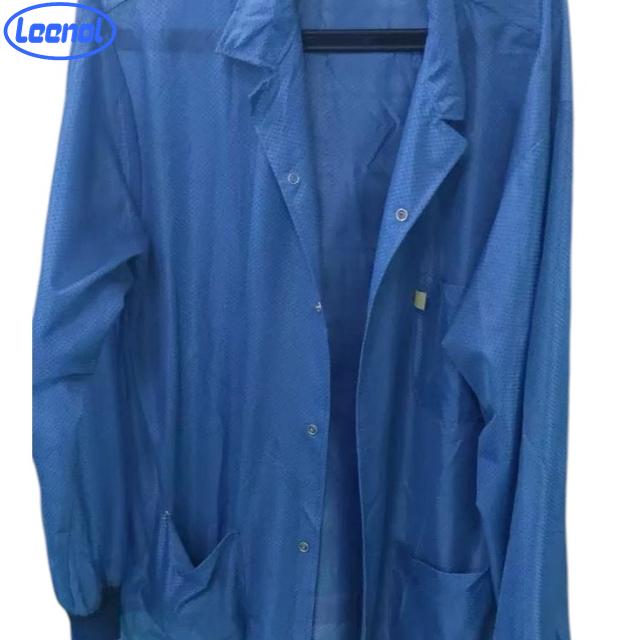 92% Polyester Conductivet with 3mm Diamond Grid Blue ESD Jacket